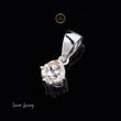 Antique Cut Lab Grown Diamond Pendant with Tapered Bail Chain - View 3