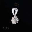 Antique Cut Lab Grown Diamond Pendant with Tapered Bail Chain - View 4