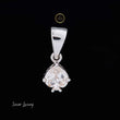 Antique Cut Lab Grown Diamond Pendant with Tapered Bail Chain - View 2