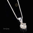 Fancy Cut Lab Grown Diamond Pendant With Tapered Bail Box Chain - View 3