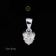 Antique Geometric Cut Moissanite Diamond Solitaire Pendant Fine Box Chain - View 4