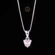 Antique Geometric Cut Lab Grown Diamond Solitaire Pendant Fine Box Chain