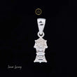 Unique Antique Cut Lab Grown Diamond Drop Pendant With Tapered Bail - View 4