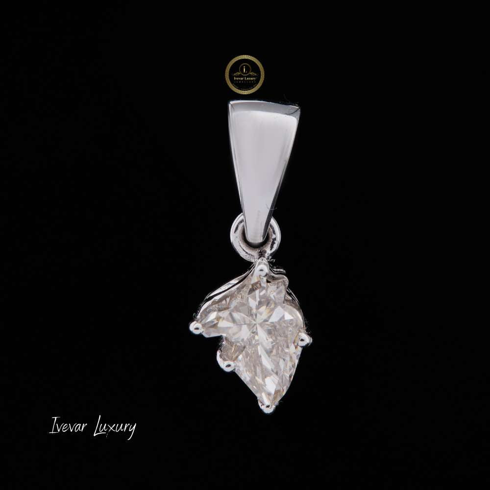 Contemporary Antique Cut Lab Grown Diamond Pendant with Box Link Chain - View 4