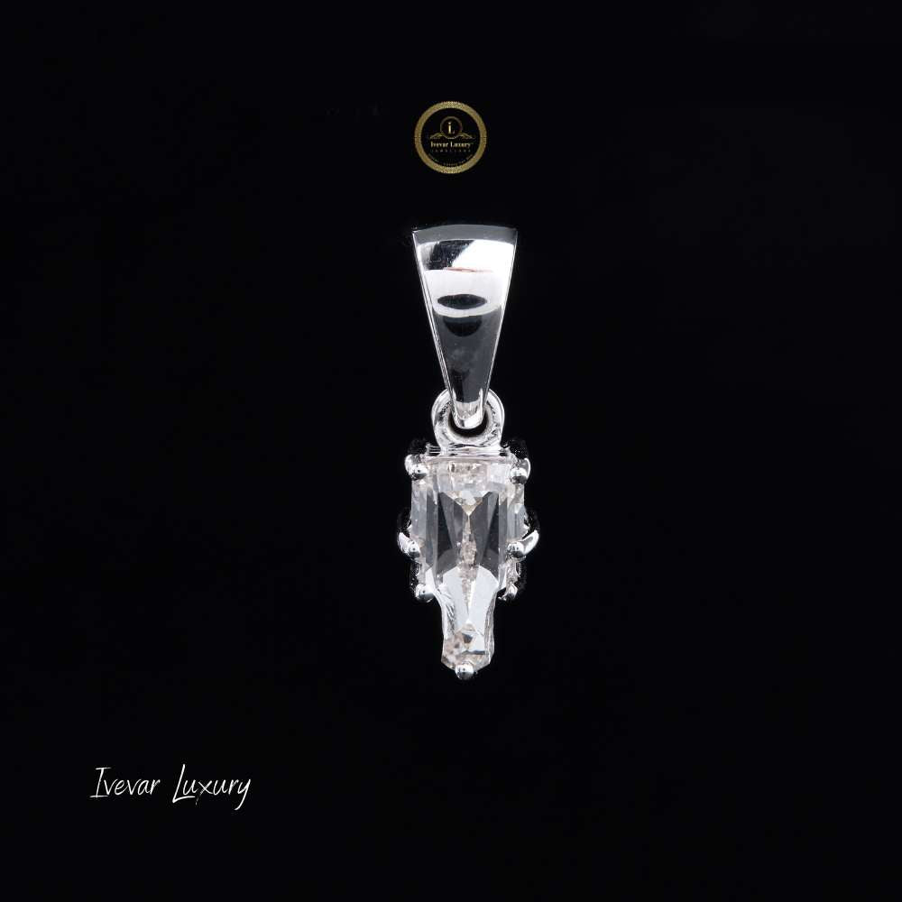 Antique Custom Cut Lab Grown Diamond Pendant With Tapered Bail Box Chain - View 4