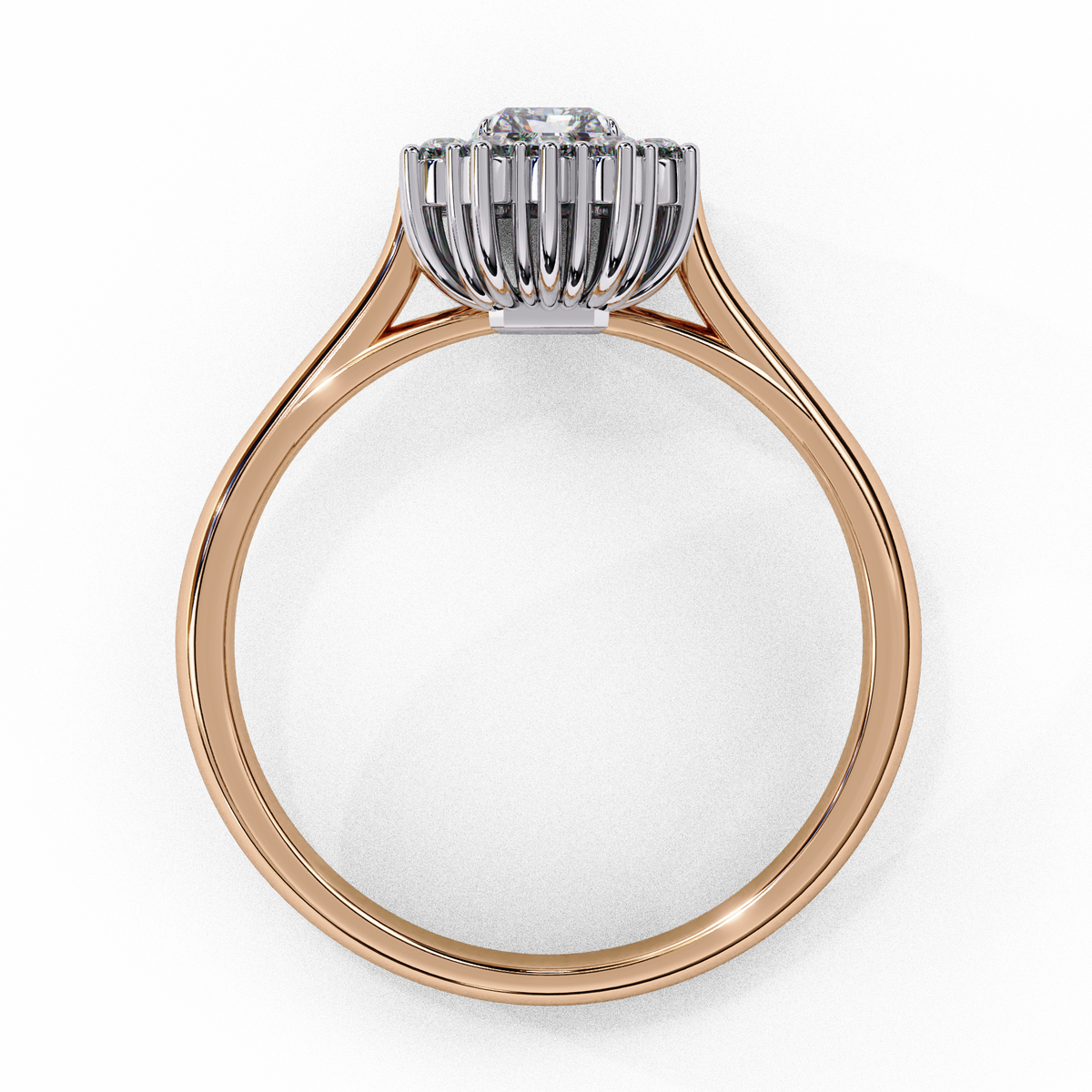 Gold ring with a diamond 