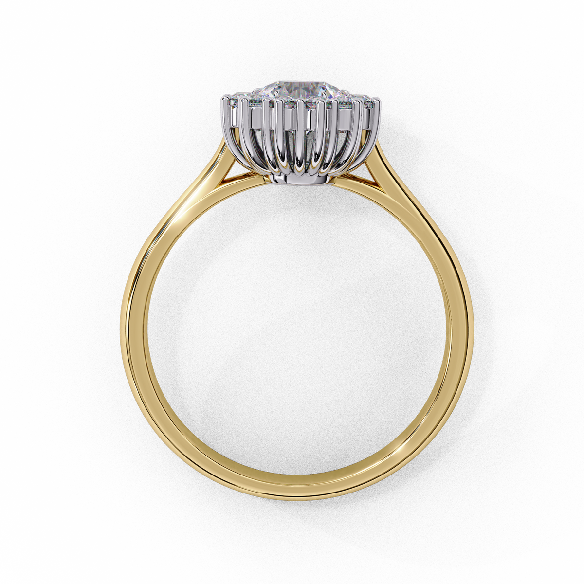 Gold ring with a diamond