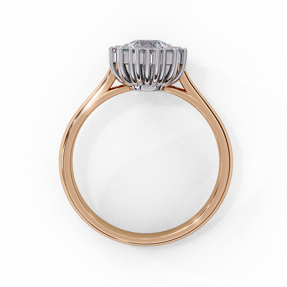 Gold ring with a diamond 