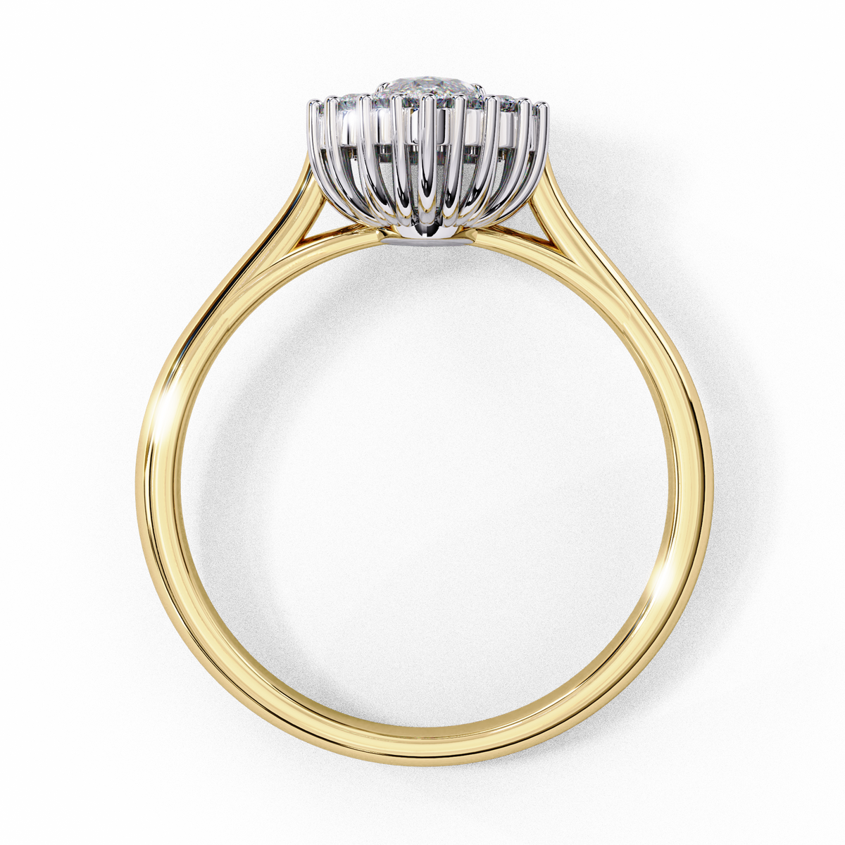Rose gold ring with a diamond 