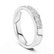 Channel Set Round Moissanite Diamond Eternity Ring For Women - View 7