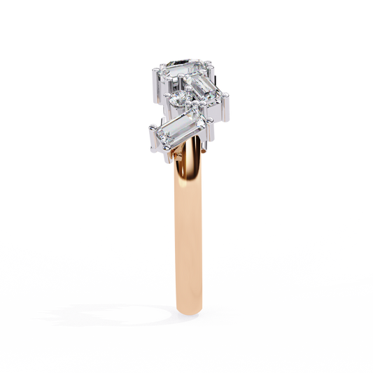 Modern Baguette Cut Moissanite Diamond Eternity Wedding Band - View 2