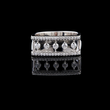 Round Cut Open Frame Floating Moissanite Diamond Statement Band Ring