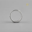 Wide Pave Round Cut Moissanite Diamond Statement Band with Bezel Accents - View 3