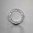 Round Cut Moissanite Diamond Pave Wedding Band - View 3