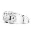 Round Cut Lab Grown Diamond Men's Large Solitaire Gold Signet Ring - View 10