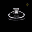 Modern Princess Cut Moissanite Diamond Solitaire Engagement Ring - View 3