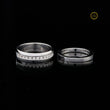 Round Moissanite Diamond Channel Set Wedding Band - View 4