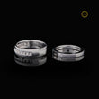 Round Moissanite Diamond Channel Set Wedding Band - View 3