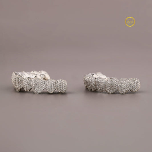 VVS Moissanite Grillz - Luxury Customizable Baguette Diamond Teeth Covers By Ivevar