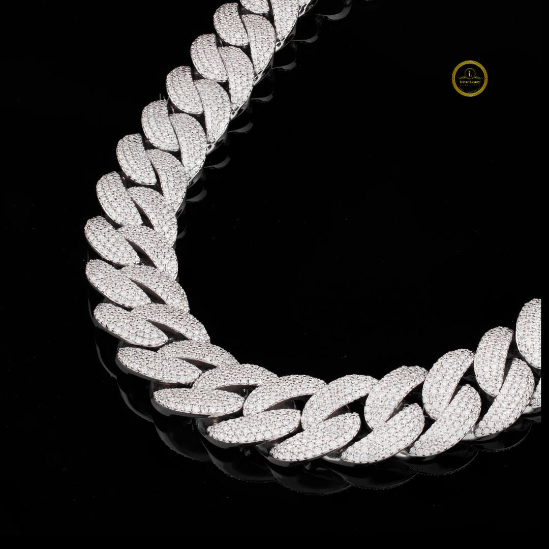 Ivevar Premium VVS Moissanite Tennis Chain D Color Brilliance - View 3