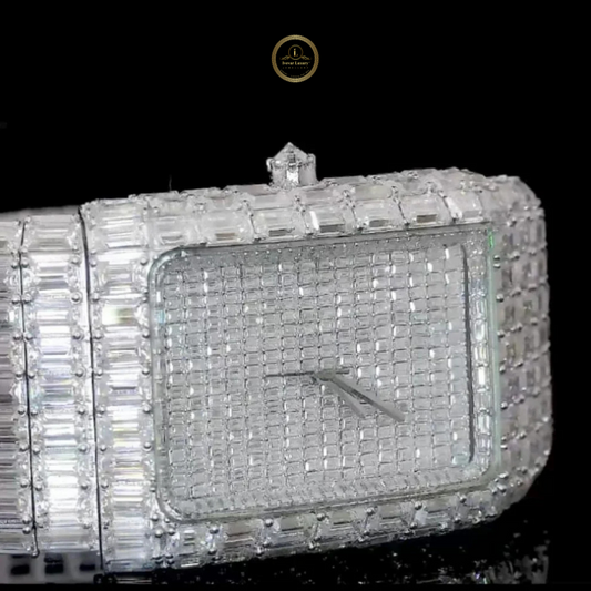 Baguette Cut Full Iced-Out Moissanite Diamond Luxury Watch The Ultimate Statement of Power and Precision