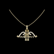 Spiritual Jai Shree Shyam Bow Arrow Om Lab Grown Diamond Pendant