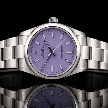 Women's Purple Dial Stainless Steel Watch  Luxury Fashion Watch