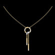 Lab Grown Diamond Circle Drop Bar Pendant Necklace