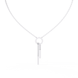 Lab Grown Diamond Circle Drop Bar Pendant Necklace - View 10