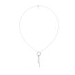 Lab Grown Diamond Circle Drop Bar Pendant Necklace - View 4