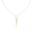 Lab Grown Diamond Circle Drop Bar Pendant Necklace - View 8