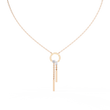 Lab Grown Diamond Circle Drop Bar Pendant Necklace - View 9
