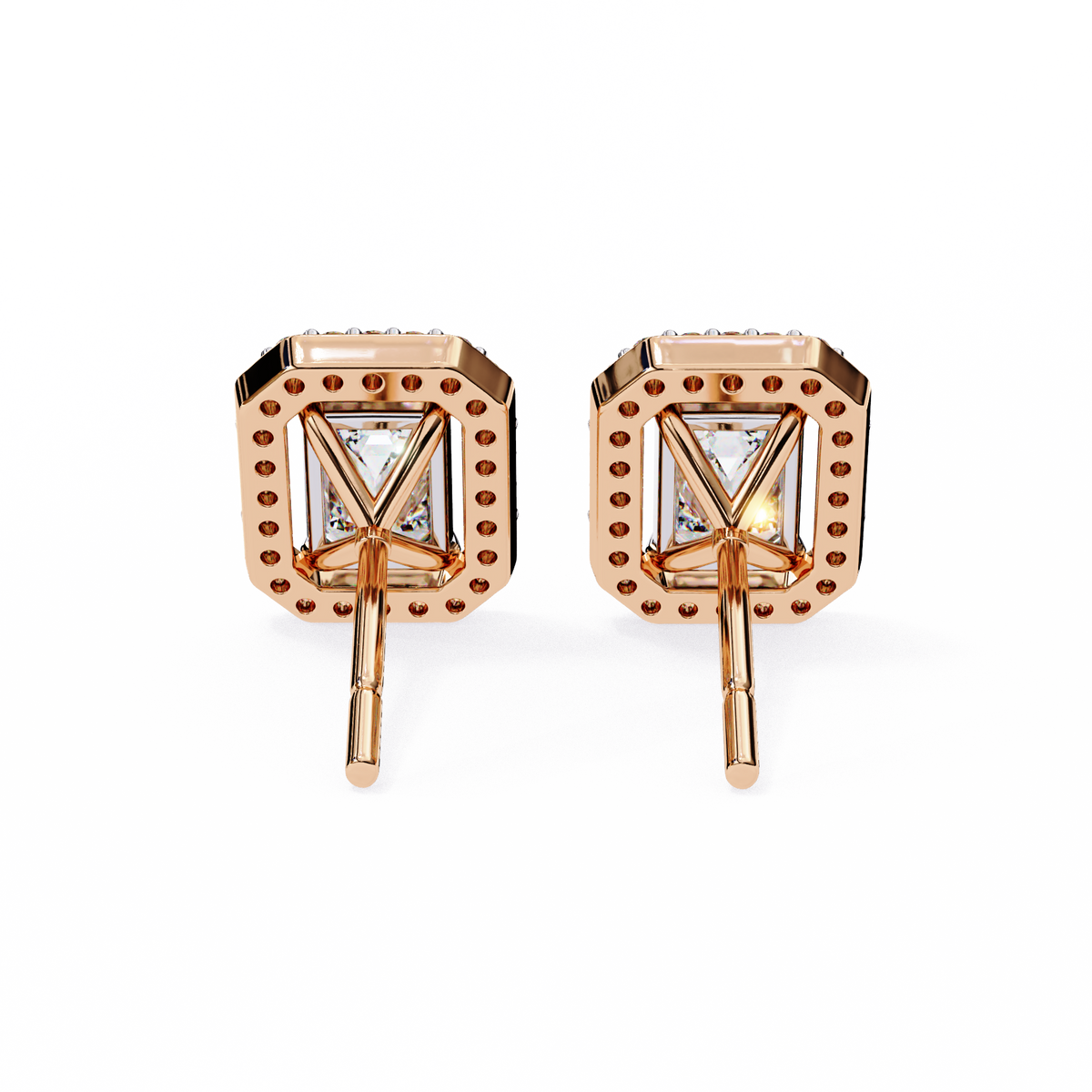 Lab Grown Emerald Cut Diamond Stud Earring The Ultimate Everyday Luxury For Mine - View 3