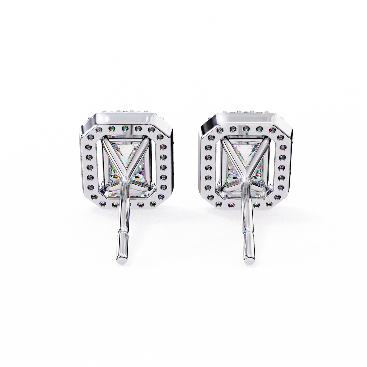 Lab Grown Emerald Cut Diamond Stud Earring The Ultimate Everyday Luxury For Mine - View 4