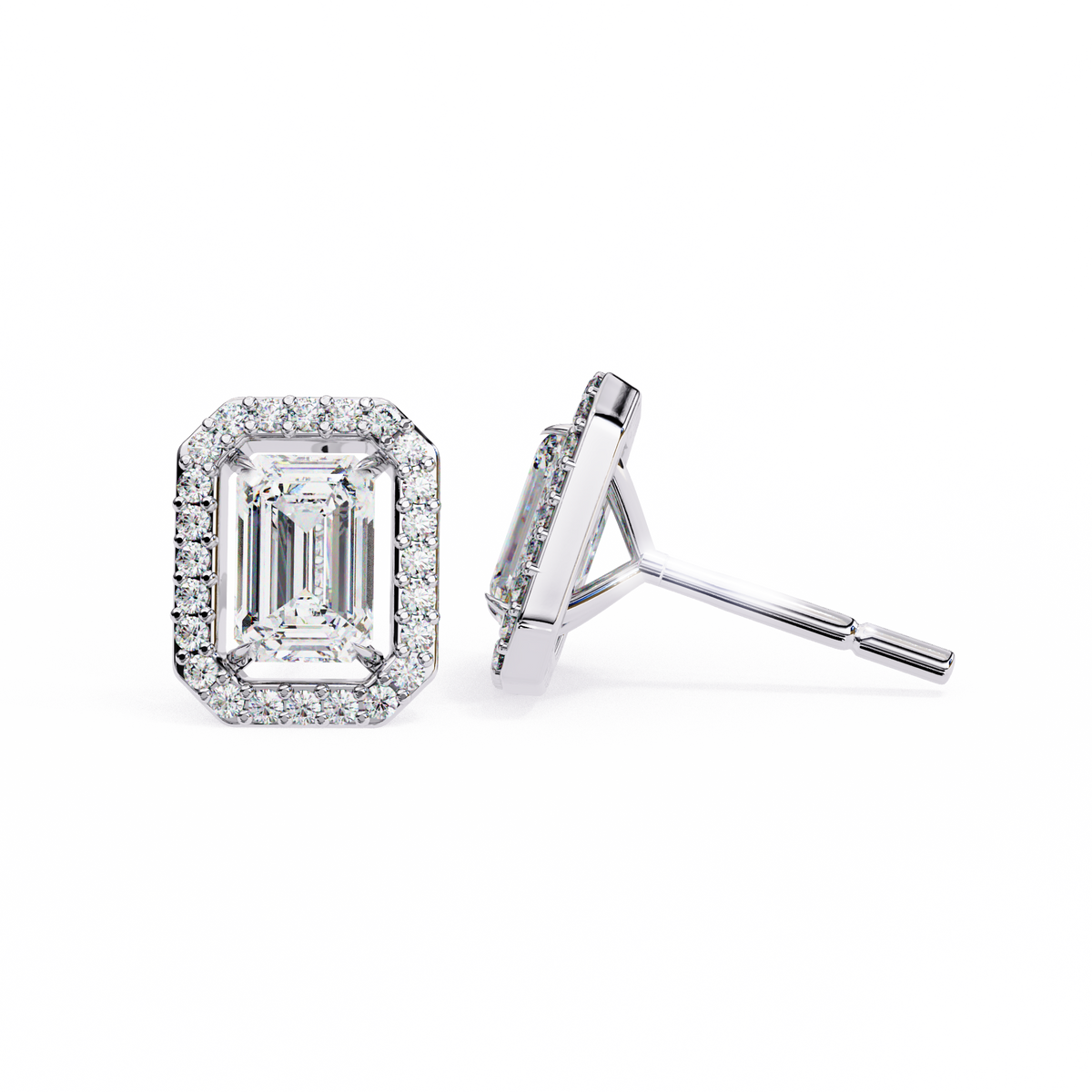 Lab Grown Emerald Cut Diamond Stud Earring The Ultimate Everyday Luxury For Mine - View 5