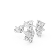 Floral Blossom Lab Diamond Marquise Cut Starburst Cluster Studs Earring - View 4