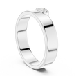 Round Cut Moissanite Diamond Men's Unique Geometric Anniversary Ring - View 8