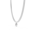Pear Lab Grown Diamond Drop Tennis Necklace with Halo Pendant - View 6