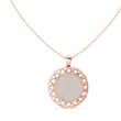 Circular Medallion Pendant with Cluster Round Lab Grown Diamond - View 2