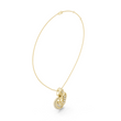 Heart Shape Leaf Inspired Moissanite Diamond Pendant Necklace - View 7
