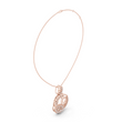 Abstract Swirl Circle Lab Grown Pendant with Pave Accents - View 8
