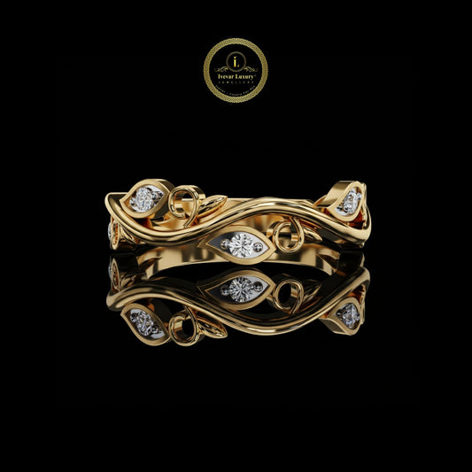 Vintage Twisted Round Cut Lab Diamond Crossover Band Ring