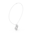 Heart Shape Leaf Inspired Moissanite Diamond Pendant Necklace - View 9