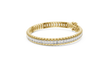 Emerald Cut Moissanite Diamond Inline Tennis Bracelet Sleek Channel Setting - View 10