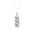 Three Stone Drop Pendant with Round Moissanite Diamond - View 5