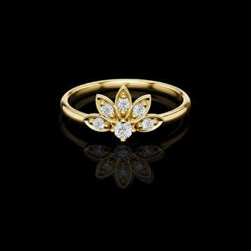Art Deco Round Cut Lab Diamond Anniversary Ring