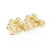 Butterfly Inspired Round Moissanite Diamond Stud Earrings with Open Scroll Design - View 7