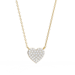 Round Moissanite Diamond Heart Shaped Charm Two Loop Pendant - View 2