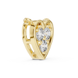 Heart Shape Pendant with Round Three Stone Cluster Moissanite Diamond - View 4
