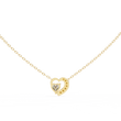 Heart Moissanite Solitaire Diamond Pendant with Open Asymmetrical Frame - View 8